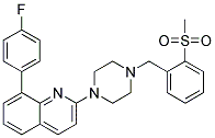 8-(4-FLUOROPHENYL)-2-(4-[2-(METHYLSULFONYL)BENZYL]PIPERAZIN-1-YL)QUINOLINE 结构式