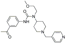 N'-(3-ACETYLPHENYL)-N-(2-METHOXYETHYL)-N-[1-(PYRIDIN-4-YLMETHYL)PIPERIDIN-4-YL]UREA 结构式