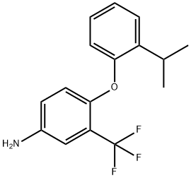 4-(2-ISOPROPYLPHENOXY)-3-(TRIFLUOROMETHYL)ANILINE 结构式