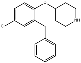 4-(2-BENZYL-4-CHLOROPHENOXY)PIPERIDINE 结构式