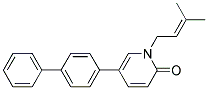 5-(1,1'-BIPHENYL-4-YL)-1-(3-METHYLBUT-2-ENYL)PYRIDIN-2(1H)-ONE 结构式
