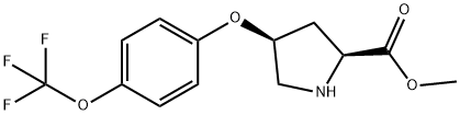 METHYL (2S,4S)-4-[4-(TRIFLUOROMETHOXY)PHENOXY]-2-PYRROLIDINECARBOXYLATE 结构式