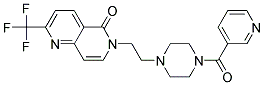 6-(2-[4-(PYRIDIN-3-YLCARBONYL)PIPERAZIN-1-YL]ETHYL)-2-(TRIFLUOROMETHYL)-1,6-NAPHTHYRIDIN-5(6H)-ONE 结构式