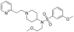 3-METHOXY-N-(2-METHOXYETHYL)-N-[1-(2-PYRIDIN-2-YLETHYL)PIPERIDIN-4-YL]BENZENESULFONAMIDE 结构式