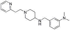 N-[3-(DIMETHYLAMINO)BENZYL]-1-(2-PYRIDIN-2-YLETHYL)PIPERIDIN-4-AMINE 结构式