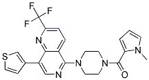 5-(4-[(1-METHYL-1H-PYRROL-2-YL)CARBONYL]PIPERAZIN-1-YL)-8-(3-THIENYL)-2-(TRIFLUOROMETHYL)-1,6-NAPHTHYRIDINE 结构式