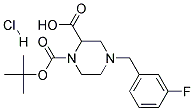 4-(3-FLUORO-BENZYL)-PIPERAZINE-1,2-DICARBOXYLIC ACID 1-TERT-BUTYL ESTER HYDROCHLORIDE 结构式