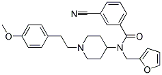 3-CYANO-N-(2-FURYLMETHYL)-N-(1-[2-(4-METHOXYPHENYL)ETHYL]PIPERIDIN-4-YL)BENZAMIDE 结构式