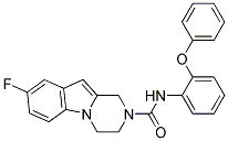 8-FLUORO-N-(2-PHENOXYPHENYL)-3,4-DIHYDROPYRAZINO[1,2-A]INDOLE-2(1H)-CARBOXAMIDE 结构式