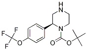 (S)-2-(4-Trifluoromethoxy-phenyl)-piperazine-1-carboxylic acid tert-butyl ester 结构式