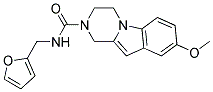 N-(2-FURYLMETHYL)-8-METHOXY-3,4-DIHYDROPYRAZINO[1,2-A]INDOLE-2(1H)-CARBOXAMIDE 结构式