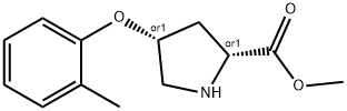 METHYL (2S,4S)-4-(2-METHYLPHENOXY)-2-PYRROLIDINECARBOXYLATE 结构式