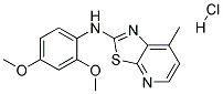 N-(2,4-DIMETHOXYPHENYL)-7-METHYL[1,3]THIAZOLO[5,4-B]PYRIDIN-2-AMINE HYDROCHLORIDE 结构式