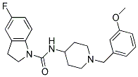 5-FLUORO-N-[1-(3-METHOXYBENZYL)PIPERIDIN-4-YL]INDOLINE-1-CARBOXAMIDE 结构式