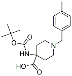 4-(TERT-BUTOXYCARBONYLAMINO)-1-(4-METHYLBENZYL)PIPERIDINE-4-CARBOXYLIC ACID 结构式