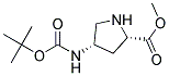 (2S,4S)-4-BOC-AMINO PYRROLIDINE-2-CARBOXYLIC ACID METHYL ESTER 结构式