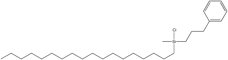 甲基十八烷基(3-苯丙基)氯硅烷 结构式