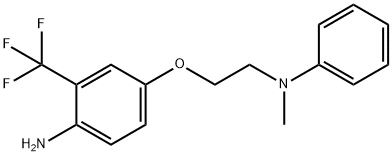 N-(2-[4-AMINO-3-(TRIFLUOROMETHYL)PHENOXY]ETHYL)-N-METHYL-N-PHENYLAMINE 结构式