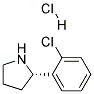 (S)-2-(2-CHLOROPHENYL)PYRROLIDINE HYDROCHLORIDE 结构式