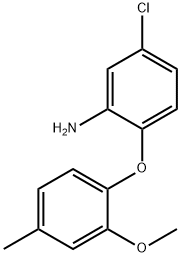 5-氯-2-(2-甲氧基-4-甲基苯氧基)苯胺 结构式