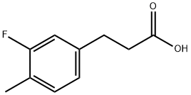 3-(3-氟-4-甲基苯基)丙酸 结构式