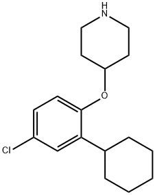 4-(4-CHLORO-2-CYCLOHEXYLPHENOXY)PIPERIDINE 结构式