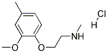 N-[2-(2-METHOXY-4-METHYLPHENOXY)ETHYL]-N-METHYLAMINE HYDROCHLORIDE 结构式