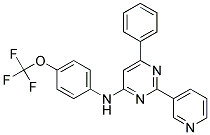 6-PHENYL-2-PYRIDIN-3-YL-N-[4-(TRIFLUOROMETHOXY)PHENYL]PYRIMIDIN-4-AMINE 结构式