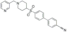 4'-([1-(PYRIDIN-3-YLMETHYL)PIPERIDIN-4-YL]SULFONYL)BIPHENYL-4-CARBONITRILE 结构式