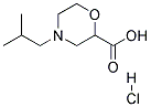 4-ISOBUTYL-MORPHOLINE-2-CARBOXYLIC ACID HYDROCHLORIDE 结构式