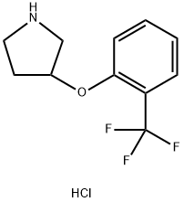 3-(2-(三氟甲基)苯氧基)吡咯烷盐酸盐 结构式