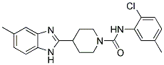 N-(2-CHLORO-5-METHYLPHENYL)-4-(5-METHYL-1H-BENZIMIDAZOL-2-YL)PIPERIDINE-1-CARBOXAMIDE 结构式