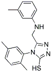 4-(2,5-DIMETHYLPHENYL)-5-(((3-METHYLPHENYL)AMINO)METHYL)-4H-1,2,4-TRIAZOLE-3-THIOL 结构式