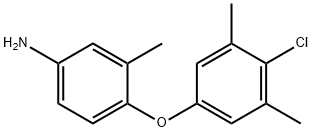 4-(4-CHLORO-3,5-DIMETHYLPHENOXY)-3-METHYLANILINE 结构式