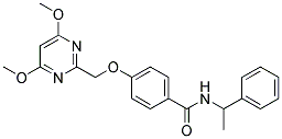 [4-(4,6-DIMETHOXYPYRIMIDIN-2-YL)METHOXY]-N-(ALPHA-METHYLBENZYL)BENZAMIDE 结构式