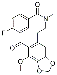 4-FLUORO-N-[2-(6-FORMYL-7-METHOXY-BENZO[1,3]DIOXOL-5-YL)-ETHYL]-N-METHYL-BENZAMIDE 结构式