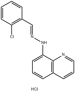 8-(2-[(E)-(2-CHLOROPHENYL)METHYLIDENE]HYDRAZINO)QUINOLINIUM CHLORIDE 结构式