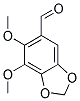 6,7-DIMETHOXY-1,3-BENZODIOXOLE-5-CARBALDEHYDE 结构式