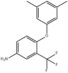4-(3,5-DIMETHYLPHENOXY)-3-(TRIFLUOROMETHYL)ANILINE 结构式