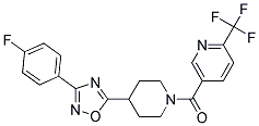 5-((4-[3-(4-FLUOROPHENYL)-1,2,4-OXADIAZOL-5-YL]PIPERIDIN-1-YL)CARBONYL)-2-(TRIFLUOROMETHYL)PYRIDINE 结构式