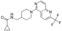 N-((1-[2-(TRIFLUOROMETHYL)-1,6-NAPHTHYRIDIN-5-YL]PIPERIDIN-4-YL)METHYL)CYCLOPROPANECARBOXAMIDE 结构式