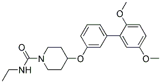 4-[(2',5'-DIMETHOXYBIPHENYL-3-YL)OXY]-N-ETHYLPIPERIDINE-1-CARBOXAMIDE 结构式