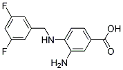 3-Amino-4-(3,5-difluoro-benzylamino)-benzoic acid 结构式