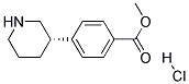 (S)-3-(4-Methoxycarbonyl-phenyl)-piperidine HCl 结构式