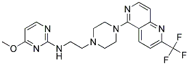 4-METHOXY-N-(2-(4-[2-(TRIFLUOROMETHYL)-1,6-NAPHTHYRIDIN-5-YL]PIPERAZIN-1-YL)ETHYL)PYRIMIDIN-2-AMINE 结构式