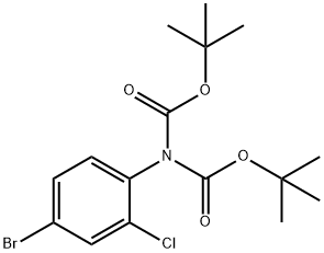 N-双-叔丁氧羰基-4-溴-2-氯苯胺 结构式