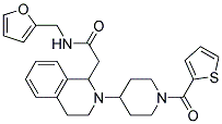 N-(2-FURYLMETHYL)-2-(2-[1-(2-THIENYLCARBONYL)PIPERIDIN-4-YL]-1,2,3,4-TETRAHYDROISOQUINOLIN-1-YL)ACETAMIDE 结构式