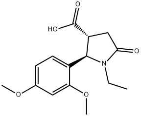 (2R,3R)-2-(2,4-二甲氧基苯基)-1-乙基-5-氧代吡咯烷-3-羧酸 结构式