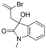 3-(2-Bromo-allyl)-3-hydroxy-1-methyl-1,3-dihydro-indol-2-one 结构式