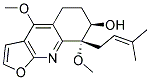(7R,8R)-4,8-DIMETHOXY-8-(3-METHYL-BUT-2-ENYL)-5,6,7,8-TETRAHYDRO-FURO[2,3-B]QUINOLIN-7-OL 结构式